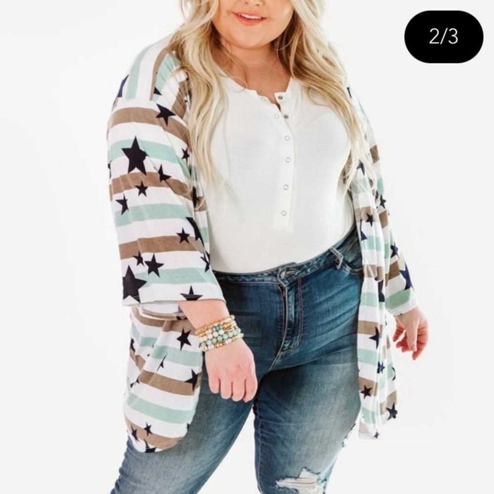 Glitzy Girls Stars and stripes kimono. Super cute!
